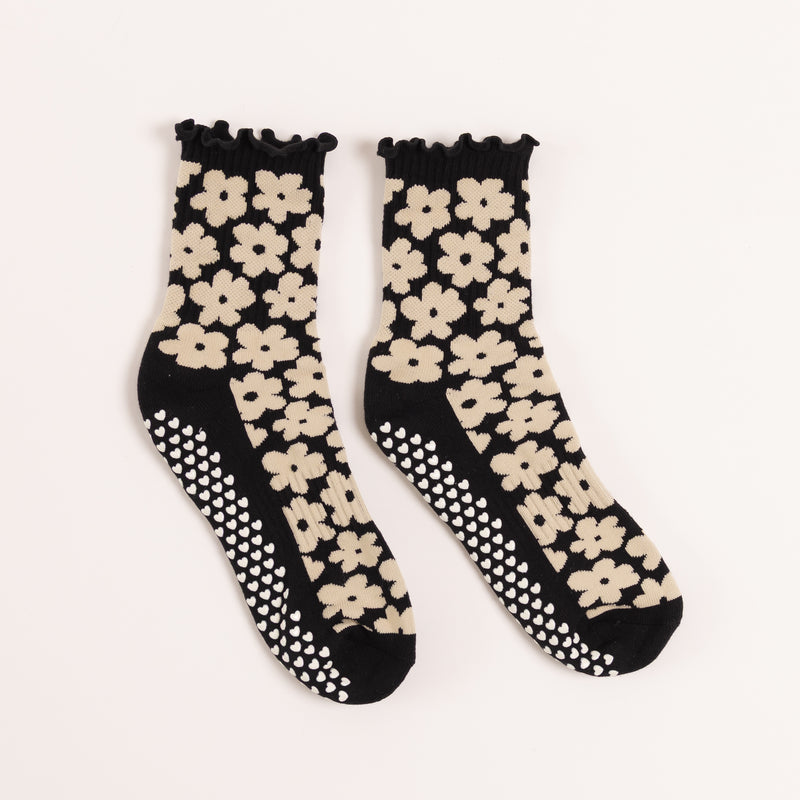 Midnight Bloom Grip Socks