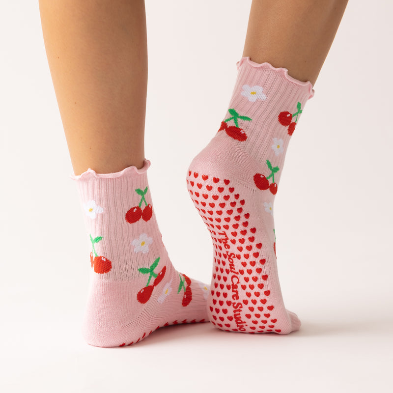 Cherry Blossom Grip Socks